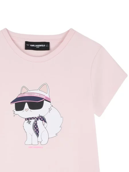 Sukienka dziecięca Karl Lagerfeld różowa