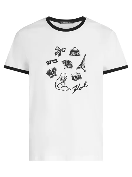 Karl Lagerfeld tricou din alb