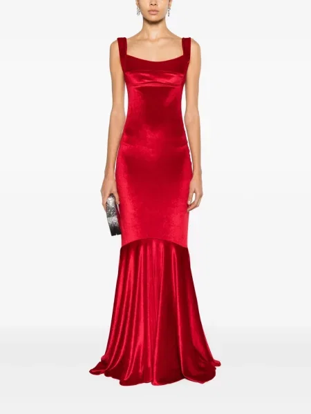 Rochie Atu Body Couture de catifea roșu