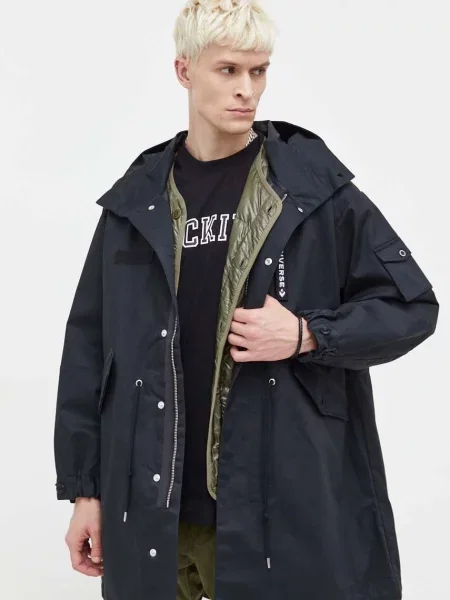 Converse geaca de puf barbati de iarna negru