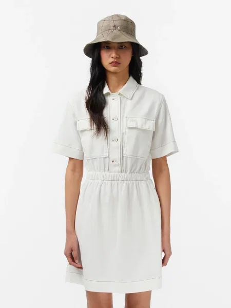 Платье мини Lacoste бежевое