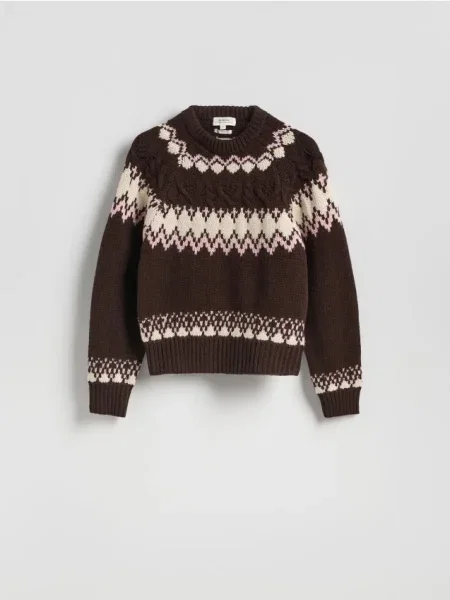 Reserved Pulover cu model multicolor