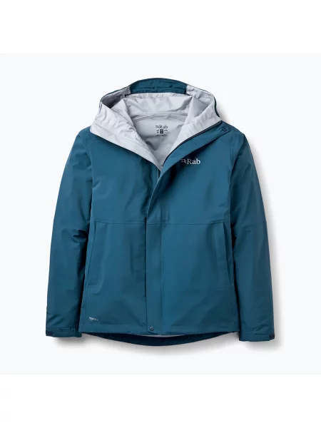 Мъжко яке за дъжд Rab Firewall tempest blue синьо