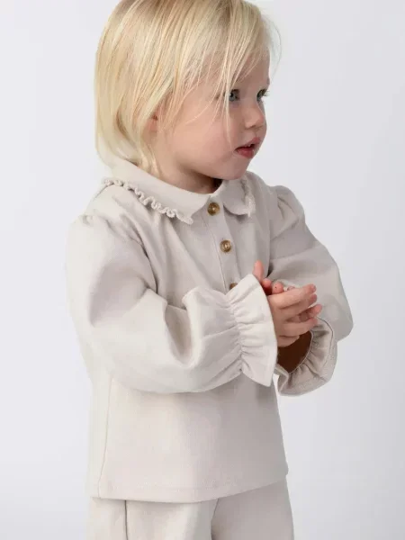 Donsje gyerek pulóver Pluimpje Sweater bézs