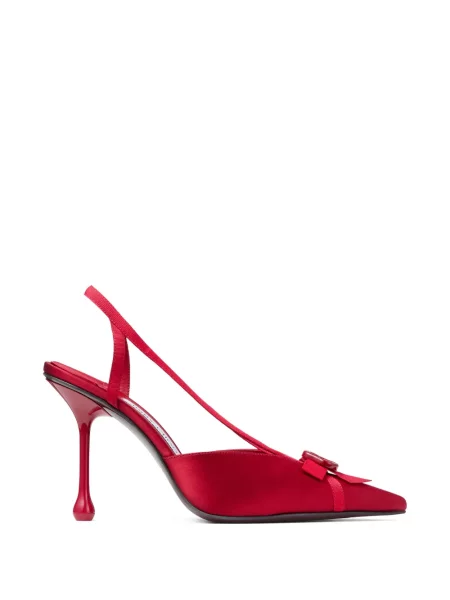 Pantofi cu toc Jimmy Choo cu funde slingback roșu