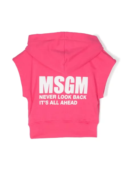 Bluza z kapturem dziecięca Msgm różowa