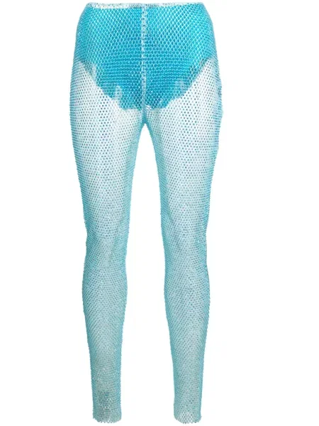 Leggings Giuseppe Di Morabito de plasă albastru