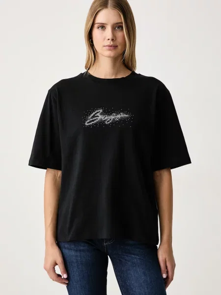 BOSS Orange tricou pentru femei din negru