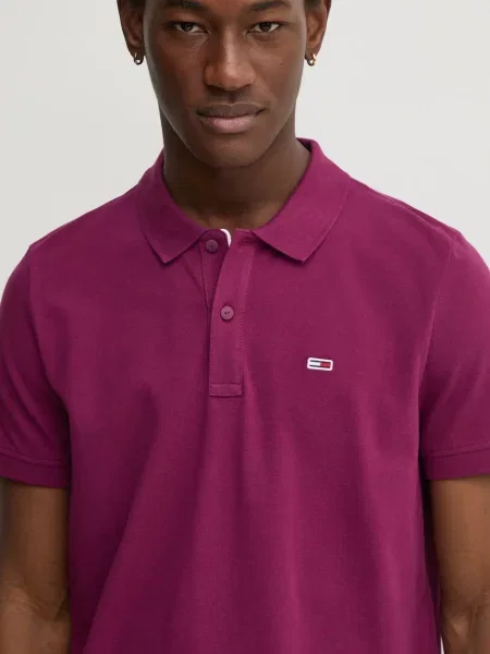Tommy Jeans polo tričko fialové