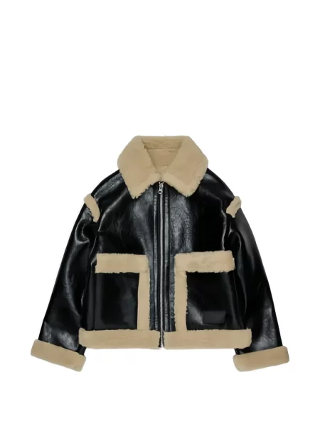 Kurtka skórzana dziecięca Mm6 Maison Margiela czarna