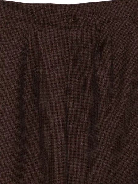 Hlače Costumein karirane smeđa
