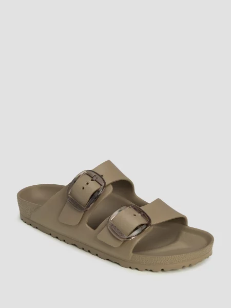 Wodoodporne EVA klapki Birkenstock na sprzączkę szare