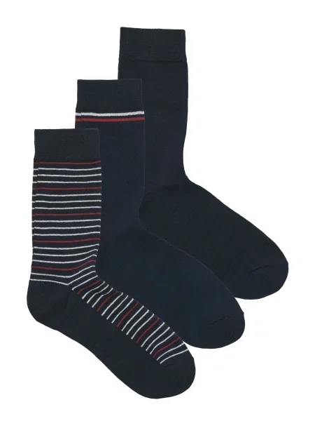 JACK & JONES Nogavice nočno modra / temno rdeča bela