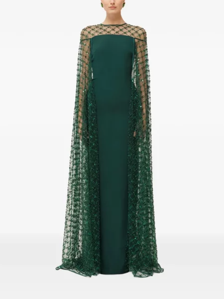 Rochie maxi Nissa din tul verde