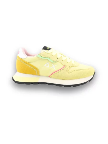 Sneakersy Sun68 skórzane żółte