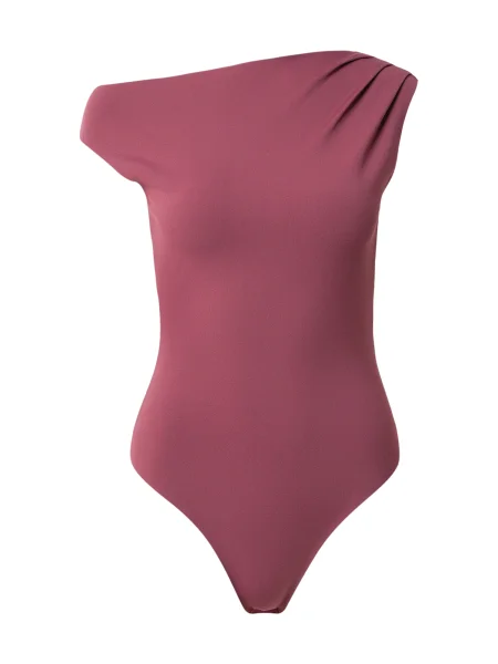 ABOUT YOU Tricou body Justine bordeaux roșu