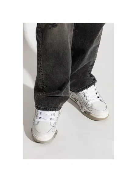 Sneakersy Diesel skórzane białe