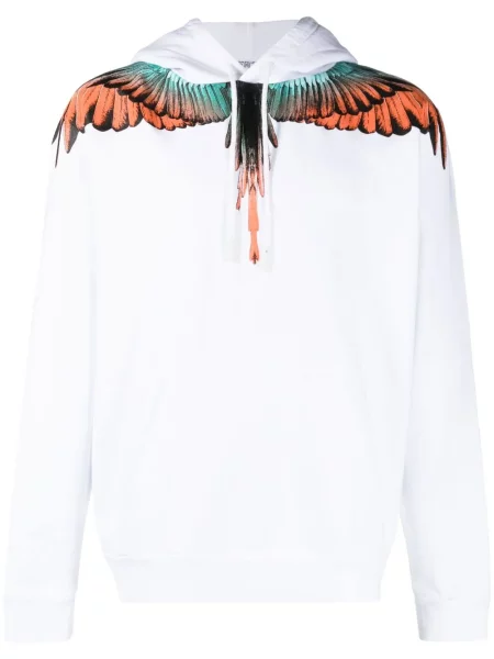 Суичър с качулка Marcelo Burlon County Of Milan с принт бяло