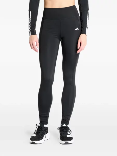 Długie legginsy Adidas z nadrukiem w paski niebieskie