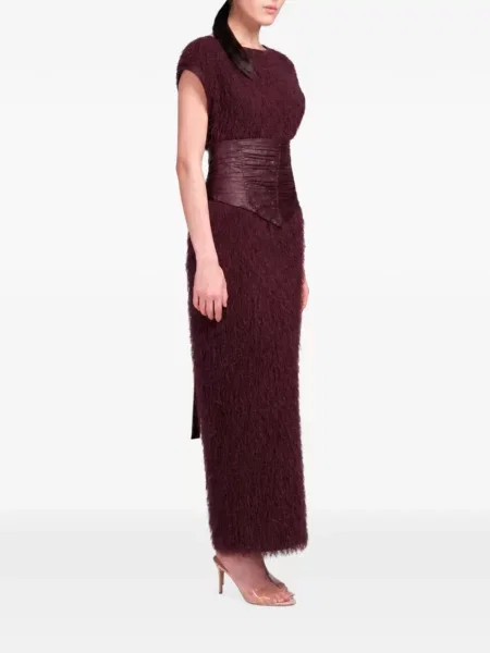 Rochie maxi Baruni cu volane roșu