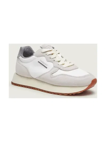 Gant Sneakers Bevinda | piele întoarsă alb