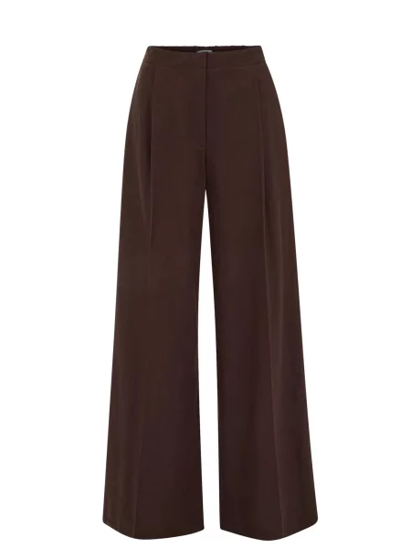 WE Fashion Pantaloni cutați închis maro