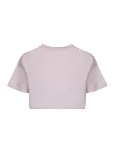 Haftowana koszulka Givenchy o skróconej długości różowa