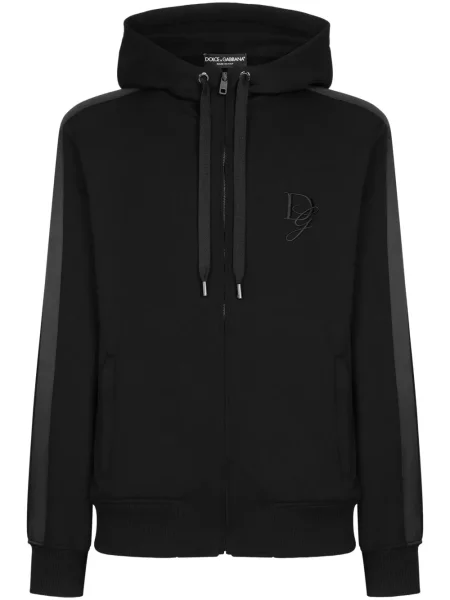 Hanorac cu glugă Dolce & Gabbana cu broderie negru