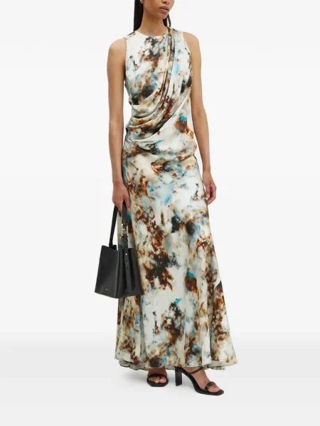 Rochie maxi Gestuz fără mâneci drapată de costum