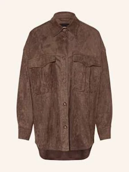 Elias Rumelis Koszula Ermelina Z Imitacji Skóry braun brązowa