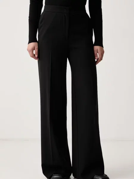 Kaos pantaloni de costum pentru femei cu vâscoză negru