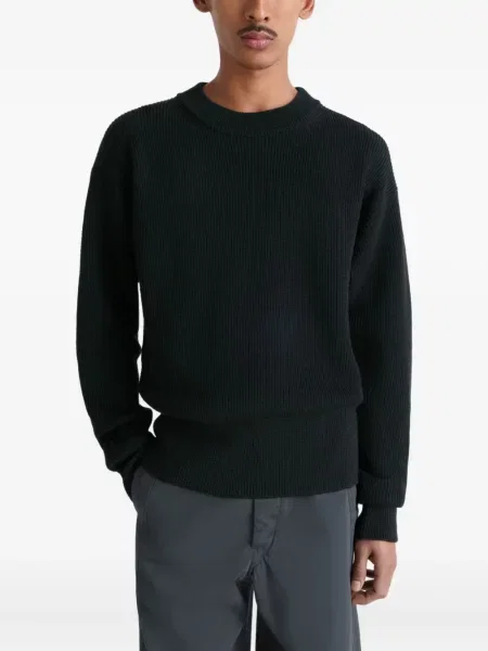 Hanorac crewneck Lemaire de lână negru