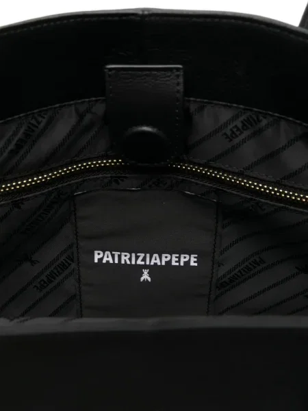 Кожена бизнес кожена чанта Patrizia Pepe черно