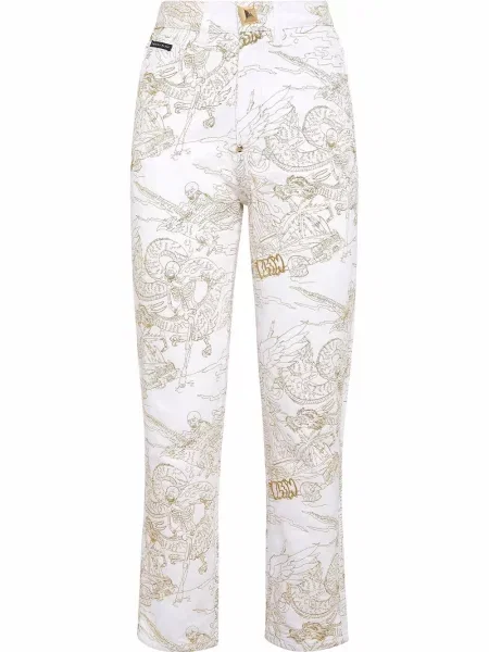 Cropp blugi Philipp Plein cu imagine alb