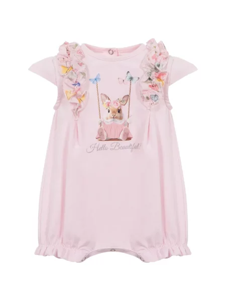 Krótki kombinezon dziecięcy Lapin House różowy