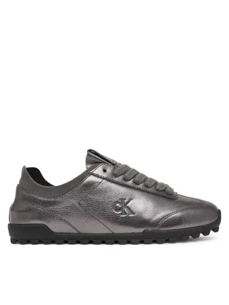 Calvin Klein Sneakersy Low Profile Sneaker Met szary