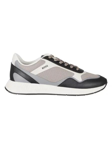 Sneakersy Boss skórzane szare