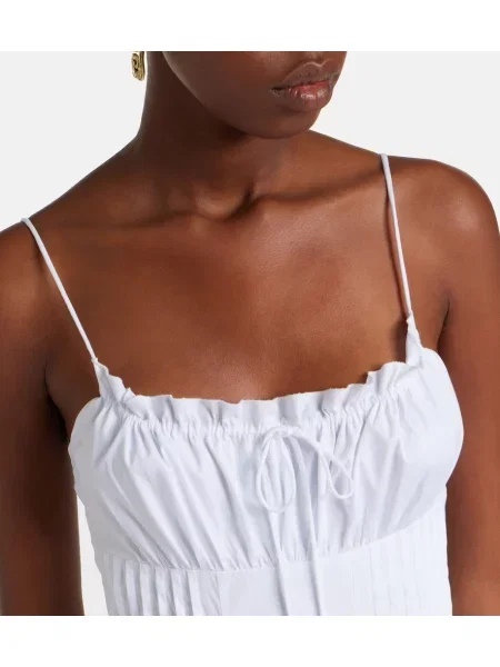 Rochie maxi Staud din poplin alb