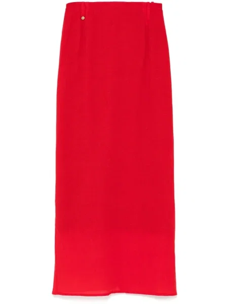 Spódnica Samuel Gui Yang w kształcie litery A czerwona