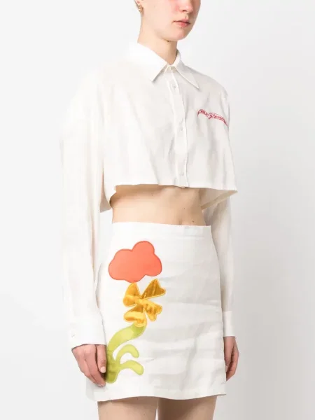 Haftowana koszula Marni o krotszym kroju