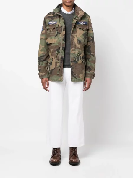 Siuvinėtas vilnonis megztinis Polo Ralph Lauren žalia