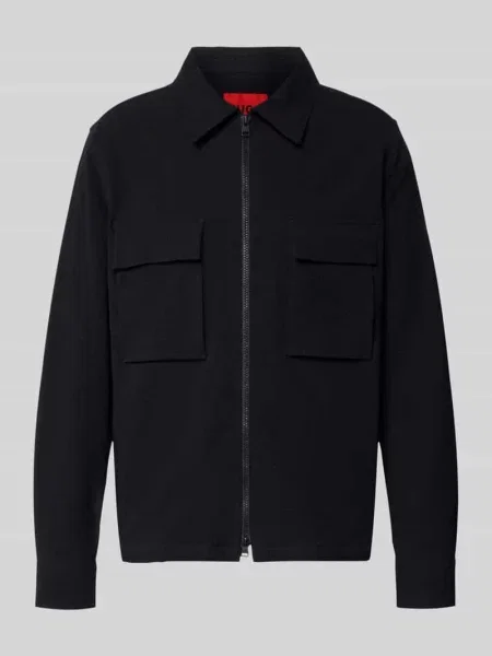 Hugo Kurtki Mężczyzna L Eselio Overshirt czarny