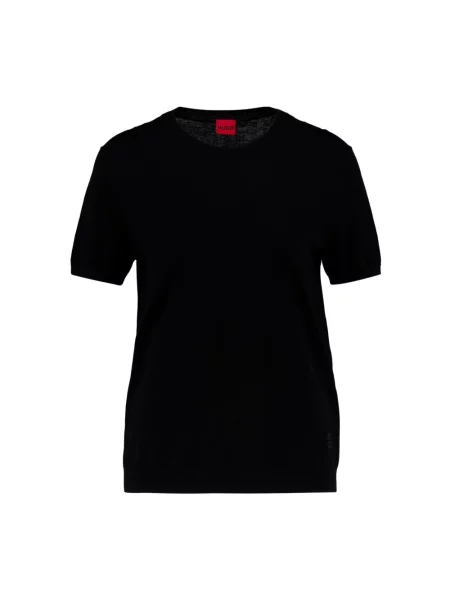 Dzianinowy sweter Hugo czarny