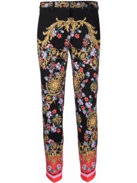 Pantaloni Versace Jeans Couture cu imagine negru