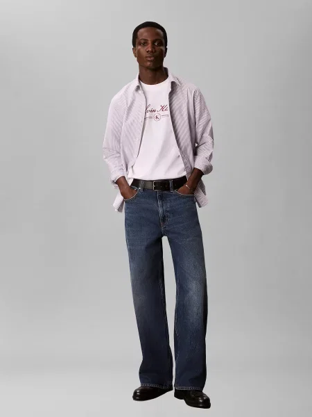 Calvin Klein Jeans Tričko červená biela
