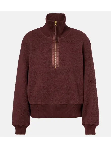 Polar Varley polarowy z zamkiem błyskawicznym do połowy bordowy