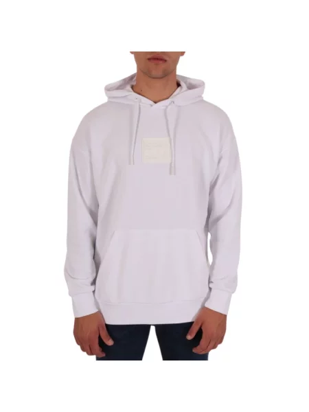 Bluza z kapturem Karl Lagerfeld z logo biała