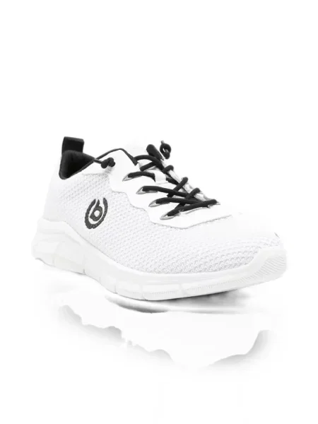 Sneakerși Bugatti cu broderie plasă alb