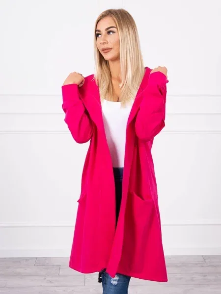 Sweter Kesi z kapturem czerwony