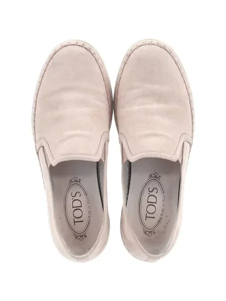 Sneakerși Tod's din piele de căprioară slip-on roz
